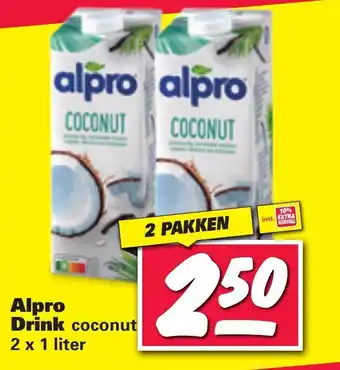 Nettorama Alpro drink 2 x 1L aanbieding