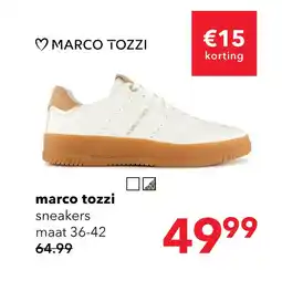 Scapino Marco Tozzi dames sneakers wit aanbieding