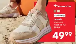 Scapino Tamaris dames sneakers beige rosé aanbieding