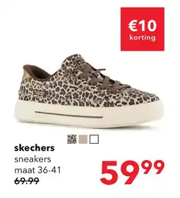 Scapino Skechers Bobs Social dames sneakers luipaardprint aanbieding