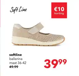 Scapino Softline dames instappers met H leest beige aanbieding
