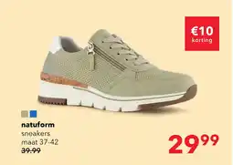 Scapino Natuform dames sneakers met kurkdetail groen aanbieding