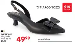 Scapino Marco Tozzi dames slingback pumps met strik zwart aanbieding