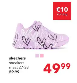 Scapino Skechers Uno Lite - Love meisjes sneakers met hartjes lichtpaars aanbieding