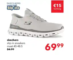 Scapino Skechers Glide-Step heren sneakers lichtgrijs aanbieding