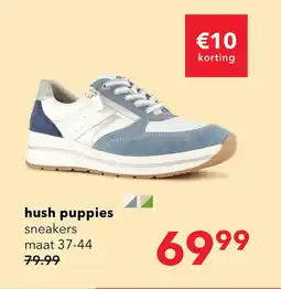 Scapino Hush Puppies suede dames sneakers blauw aanbieding