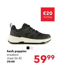 Scapino Hush Puppies suede dames sneakers zwart aanbieding