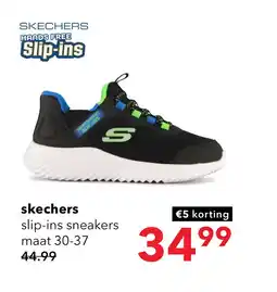 Scapino Skechers Slip-ins Bounder jongens sneakers zwart aanbieding