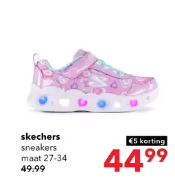 Scapino Skechers Heart Lights meisjes sneakers met lichtjes in pastelkleuren aanbieding