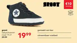 Scapino Groot leren babyschoenen donkerblauw aanbieding