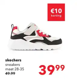 Scapino Skechers Uno Lite jongens sneakers wit rood aanbieding