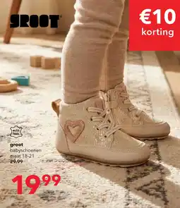 Scapino Groot leren babyschoenen beige goud aanbieding