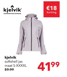 Scapino Kjelvik softshell dames jas lila aanbieding