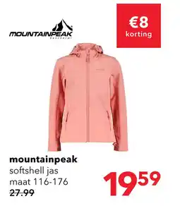 Scapino Mountain Peak dames softshell jas roze aanbieding