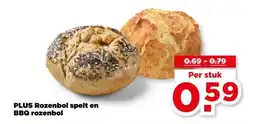 PLUS PLUS Rozenbol spelt en BBQ rozenbol aanbieding