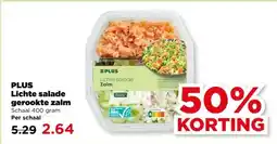 PLUS PLUS Lichte salade gerookte zalm aanbieding