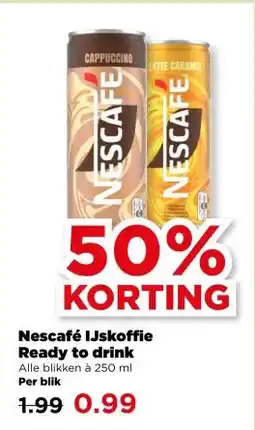 PLUS Nescafé IJskoffie Ready to drink aanbieding