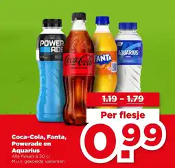 PLUS Coca-Cola, Fanta, Powerade en Aquarius aanbieding