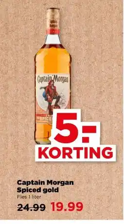 PLUS Captain Morgan Spiced gold aanbieding