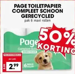 Coop PAGE TOILETPAPIER COMPLEET SCHOON GERECYCLED aanbieding
