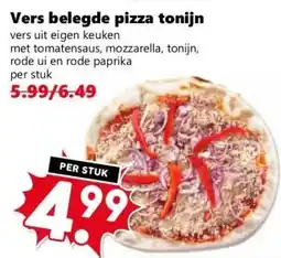 Coop Vers belegde pizza tonijn aanbieding