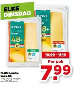 PLUS PLUS Goudse kaas 48+ aanbieding