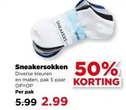 PLUS Sneakersokken aanbieding