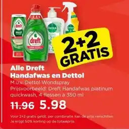 PLUS Alle Dreft Handafwas en Dettol aanbieding