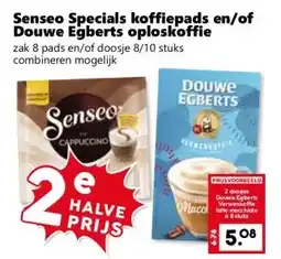 Coop Senseo Specials koffiepads en/of Douwe Egberts oploskoffie aanbieding
