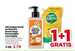 PLUS Alle Happy Earth en Marcel's Green Soap Persoonlijke verzorging aanbieding