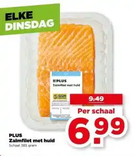 PLUS PLUS Zalmfilet met huid aanbieding