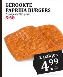Coop GEROOKTE PAPRIKA BURGERS aanbieding