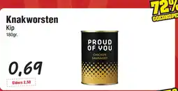 Budget Food Knakworsten Kip aanbieding