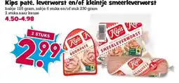 Boon`s Markt Kips paté, leverworst en/of kleintje smeerleverworst aanbieding
