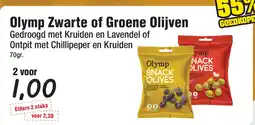 Budget Food Olymp Zwarte of Groene Olijven aanbieding