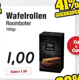Budget Food Wafelrollen Roomboter aanbieding