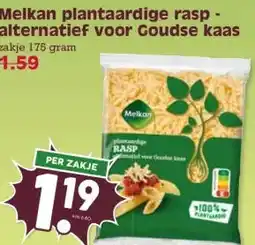 Boon`s Markt Melkan plantaardige rasp - alternatief voor Goudse kaas aanbieding