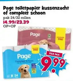 Boon`s Markt Page toiletpapier kussenzacht of compleet schoon aanbieding
