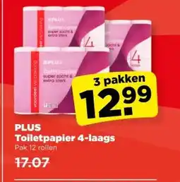 PLUS PLUS Toiletpapier 4-laags aanbieding