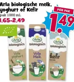 Boon`s Markt Arla biologische melk. yoghurt of Kefir aanbieding