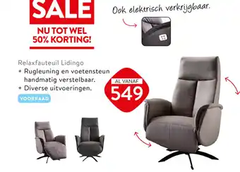 Profijt Meubel Relaxfauteuil lidingo aanbieding