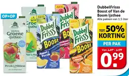 Hoogvliet DubbelFrisss Boost of Van de Boom ijsthee aanbieding