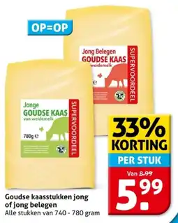 Hoogvliet Goudse Kaasstukken Jong of Jong Belegen aanbieding