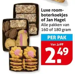 Hoogvliet Luxe Roomboterkoekjes of Jan Hagel aanbieding