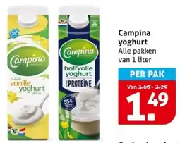Hoogvliet Campina yoghurt aanbieding