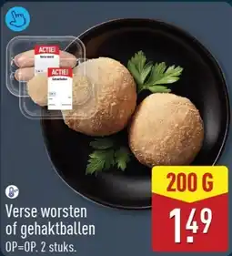 ALDI Verse worsten of gehaktballen aanbieding