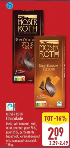 ALDI Moser roth chocolade aanbieding