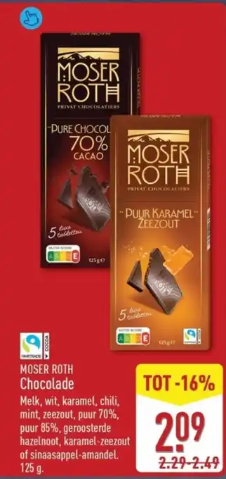 ALDI Moser roth chocolade aanbieding