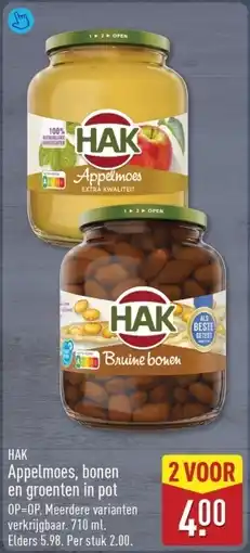 ALDI Hak Appelmoes, bonen en groenten in pot aanbieding