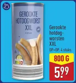 ALDI Gerookte hotdog worsten XXL aanbieding